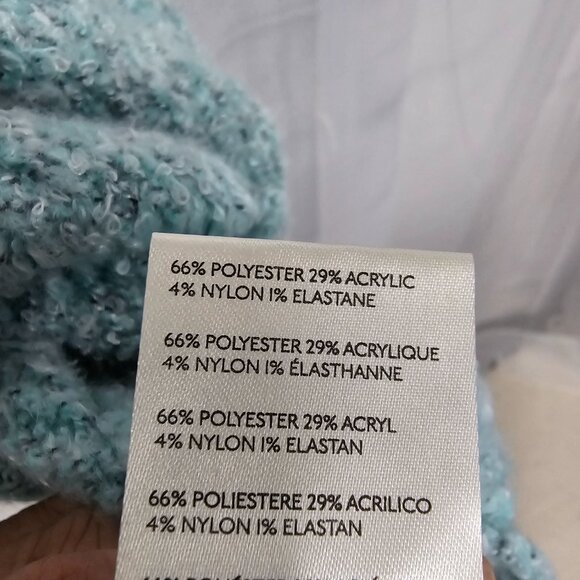 Free People Turtleneck Sweater Blue Boho Oversized L - Picture 5 of 7